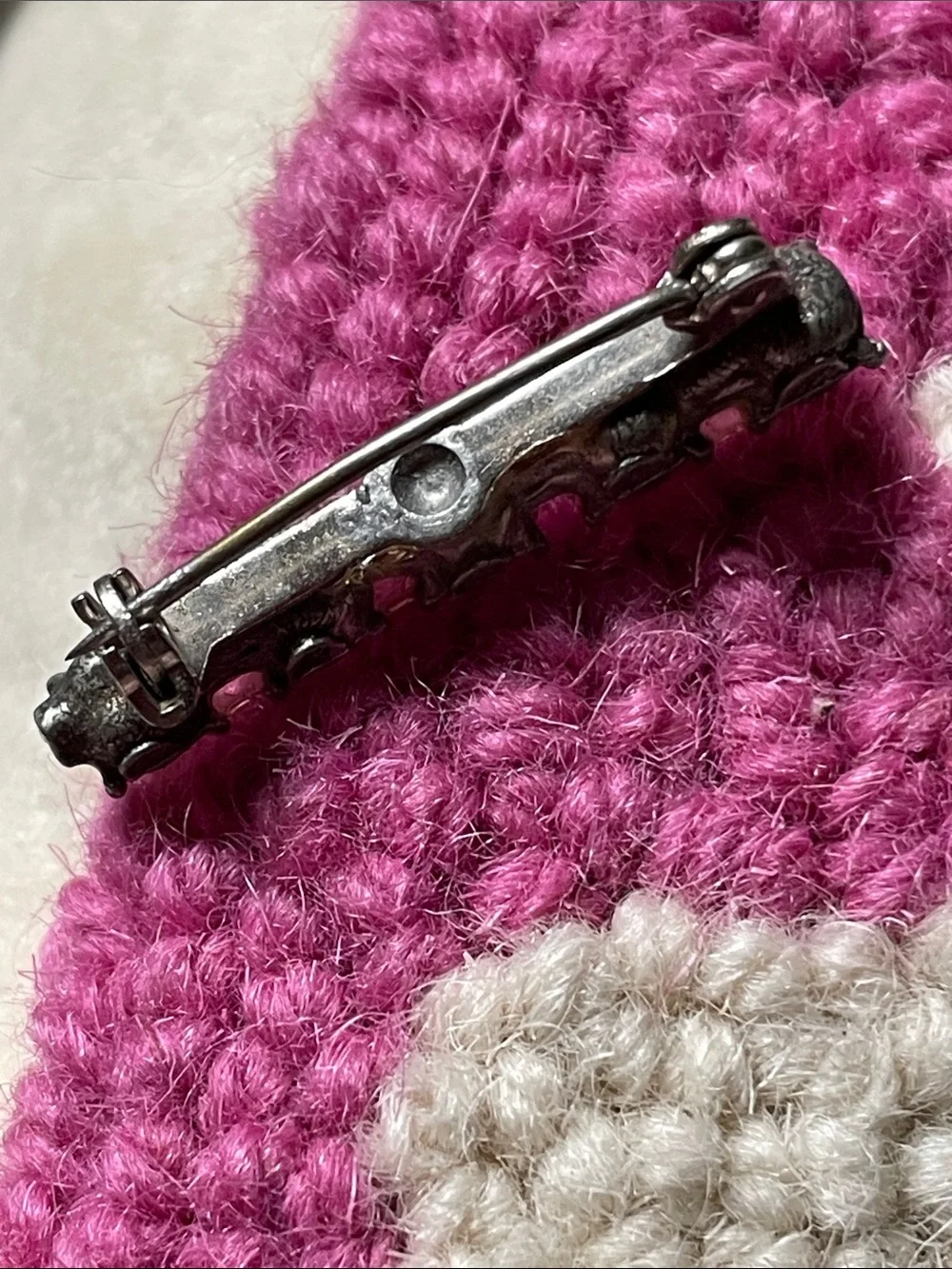 Vintage crystal bar pin
